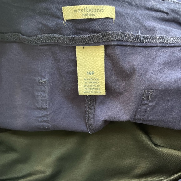 Westbound Blue Bermuda Shorts Cotton Blend Size 16P Stetchable - Picture 5 of 6